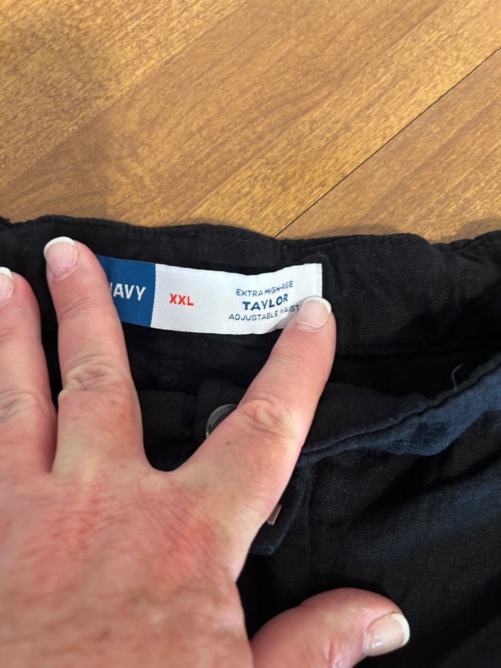 Old Navy Black High-Waist Shorts with Pleats - Picture 2 of 4